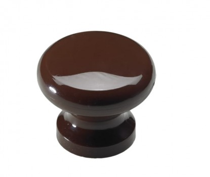 Furniture knob, plastic brown, Ø 38mm