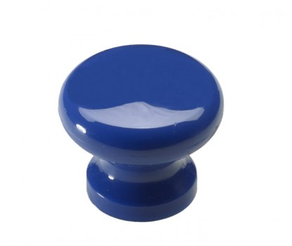 Furniture knob, plastic blue, Ø 38mm