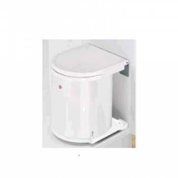 Hettich 13L Dustbin Classic with White lacquered body (Min. cabinet width 400 mm)