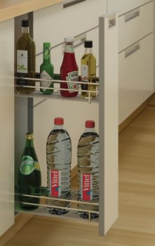 Hettich Cargo IQ 300 series Bottle Pull out for Cabinet 200 mm