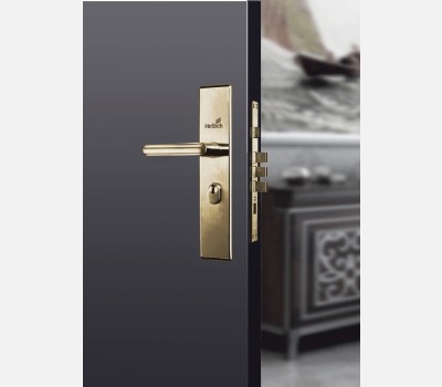 Hettich Antique Brass D1 Left Prolock Infinity Main Door Safety Lock, (Both Side Movable)