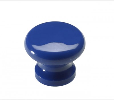 Furniture knob, plastic blue, Ø 34mm