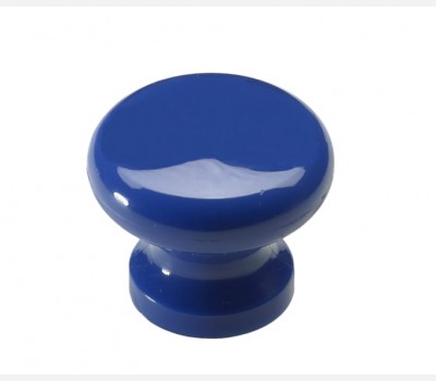 Furniture knob, plastic blue, Ø 38mm