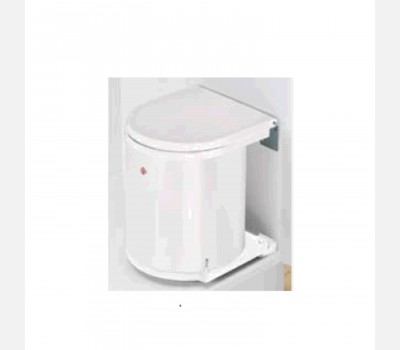 Hettich 13L Dustbin Classic with White lacquered body (Min. cabinet width 400 mm)